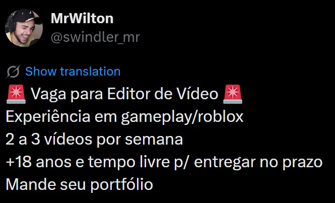 Depoimento de aluno fechando cliente de edição