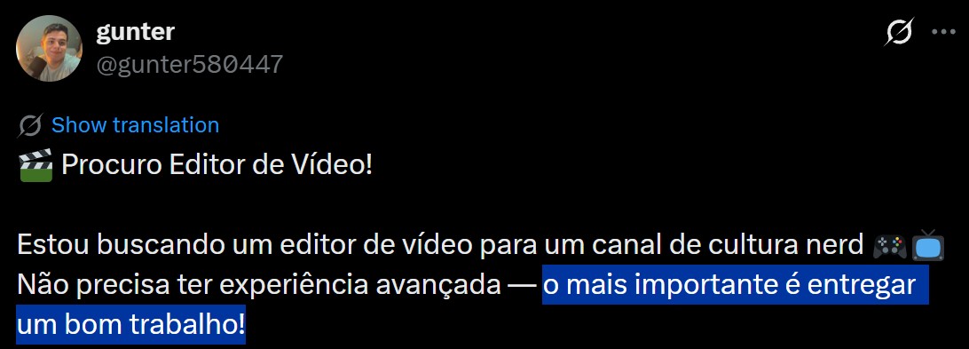 Depoimento de aluno fechando cliente de edição