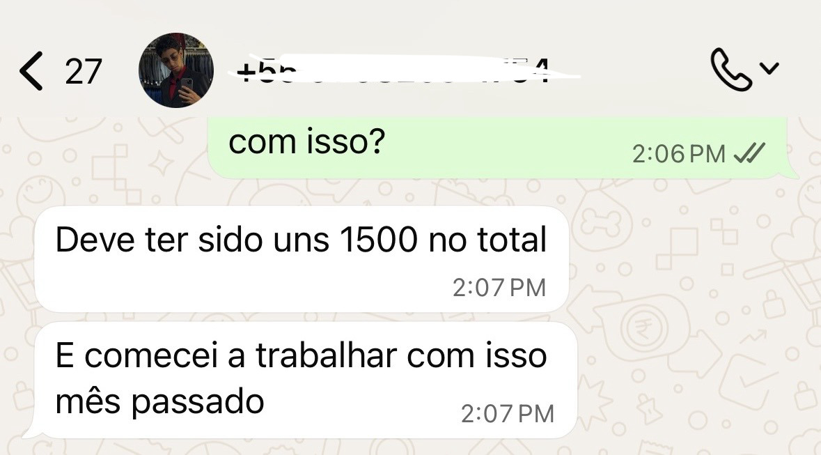 Depoimento de aluno fechando cliente de edição