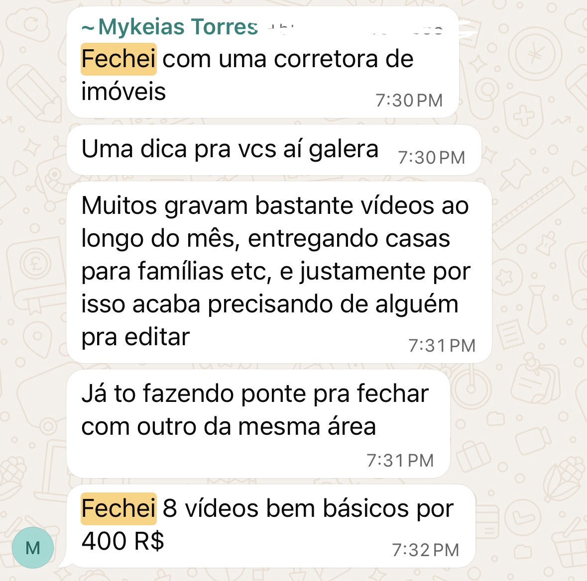Depoimento de aluno fechando cliente de edição