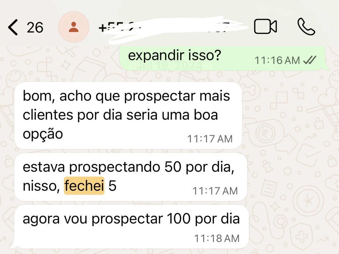 Depoimento de aluno fechando cliente de edição