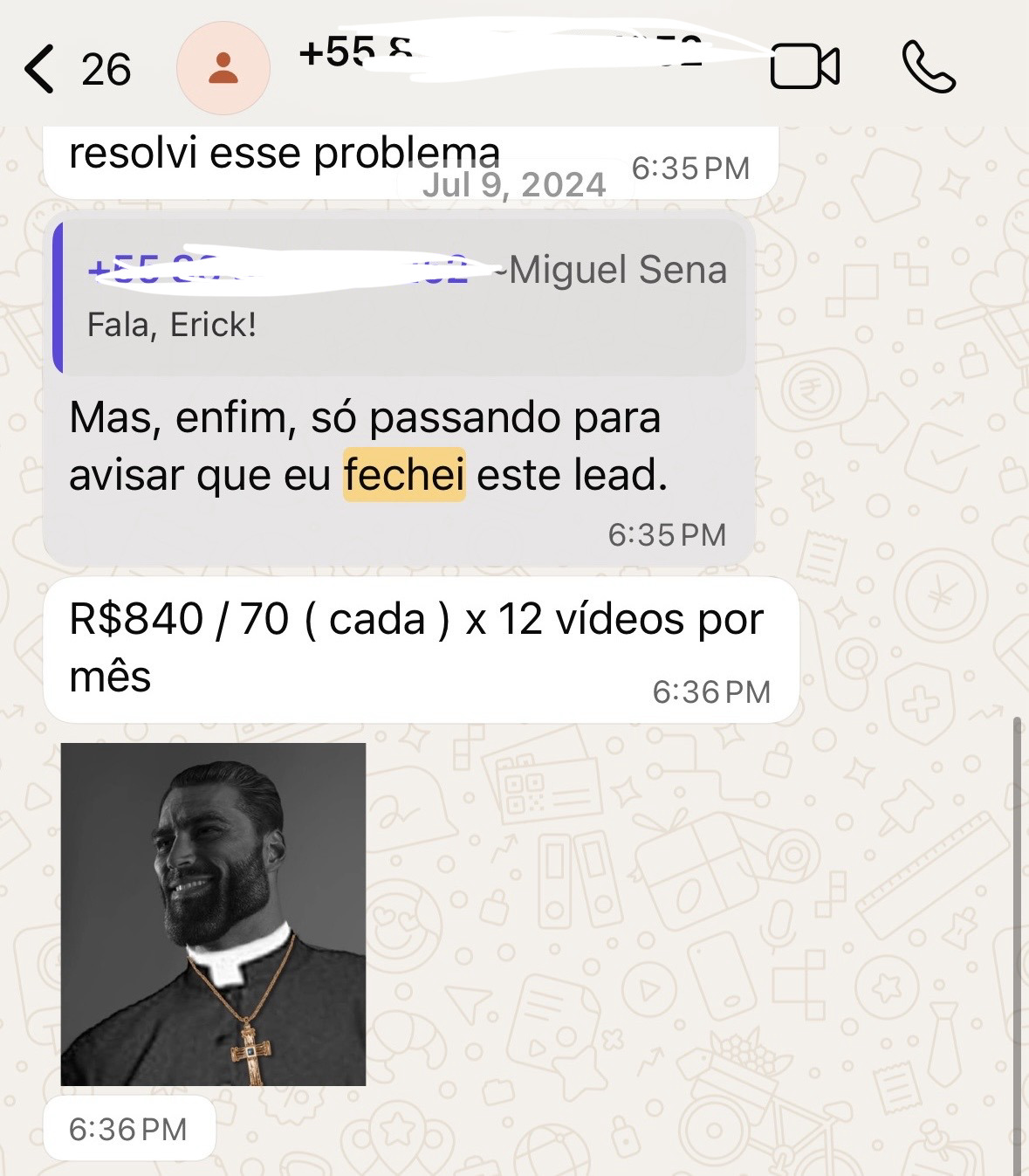 Depoimento de aluno fechando cliente de edição